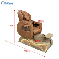 Fauteuil de massage électrique multifonctionnel moderne avec bain de pieds intégré pour salon de beauté