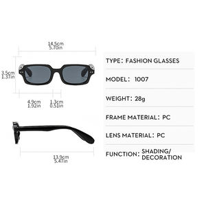 نظارات شمسية رجالية كلاسيكية من البلاستيك بالجملة 2026 نظارات شمسية فاخرة نظارات نسائية نظارات شمسية مربعة - Product Image 5