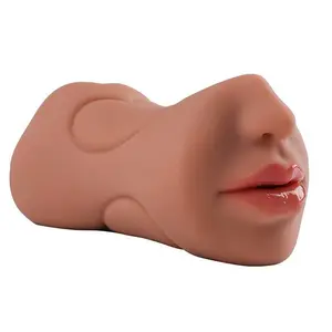 3 In 1 Oral Sex Men Massage Manual Masturbation Silicone Doll Skin Color Airplane Cup Male Masturber Cup Toys