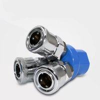 1/4 "connecteur pneumatique bidirectionnel rond Joint à connexion rapide SMY pompe à Air compresseur d'air raccord SMV té rond type C