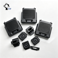 Kit de boîtier d'entraînement à ailettes intégré pour usinage CNC, en alliage d'aluminium anodisé dur noir mat, kit de dissipation thermique, service de traitement