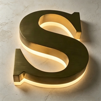 Letrero con Retroiluminación LED de Nuevo Diseño, Logotipo Comercial Personalizado, Letras de Canal 3D para Publicidad, Letrero con Logotipo Retroiluminado LED, Letrero Retroiluminado de Metal