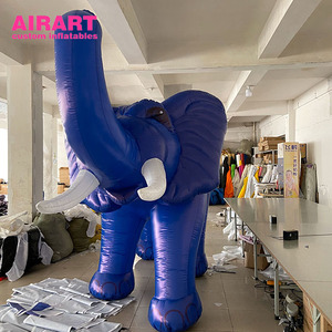 Elefante Inflable Azul, Decoración de Zoológico, Elefante Gigante Inflable - Product Image 4