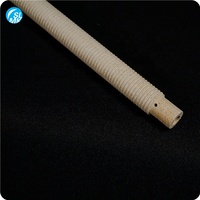 Tube fileté en céramique mullite résistant aux hautes températures, pièces d'isolation en porcelaine