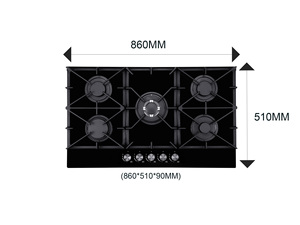 חם מכירה 5 תנור גז עם מבער ווק מבער מוטבעים תנור מחמם גז לבשל צלחת גז מכשירי חשמל ביתיים - Product Image 6