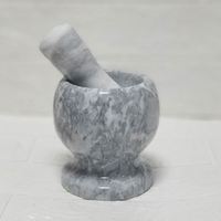 Ensemble mortier et pilon en marbre naturel pour la cuisine, outils pour broyer les herbes et les épices, vente en gros