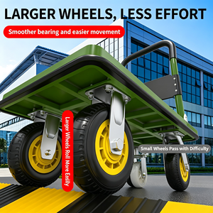 Platform Truck 1000 Lb Capacity Steel Deck Swivel Casters Rocker Design Heavy Duty Platform Cart With Wheels New Arrival - Product Image 4