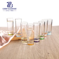 2oz Shot Glasses with Decorated Colored Bottom <strong>Best</strong> <strong>Selling</strong> Popular Glass Cups Straight Classic Stocked Spirits Shot Glass Cups