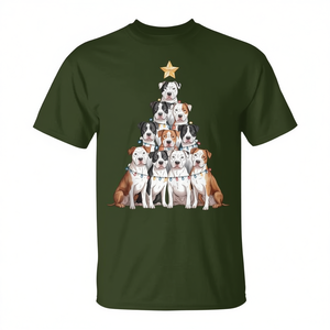 Camiseta navideña para amantes de los perros Pitbull Christmas Tree - Product Image 2
