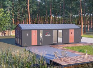 Sistema de elevación hidráulica para el hogar contemporáneo de un solo piso, paredes compuestas aisladas de <span class=keywords><strong>tres</strong></span> pisos, torre vertical de acero en expansión - Product Image 2