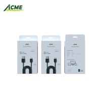 Échantillon gratuit de boîte d'emballage de câble de données électronique personnalisé carton enduit avec estampage de feuille d'or logo personnalisé