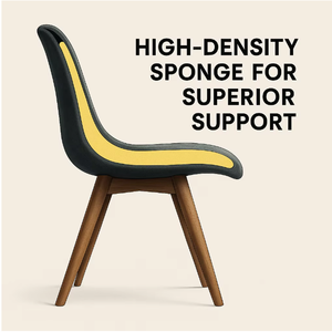 Chaises de salle à manger de luxe européennes modernes avec sièges rembourrés en tissu durable pour appartement, salle de sport, atelier, entrepôt - Product Image 3