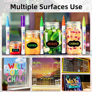 <span class=keywords><strong>Pennarelli</strong></span> a Gesso Liquido a Punta Fine 3mm, <span class=keywords><strong>Pennarelli</strong></span> <span class=keywords><strong>Cancellabili</strong></span> a Secco con Punta Reversibile <span class=keywords><strong>per</strong></span> Lavagne, Finestre, Cartelloni - Product Image 6