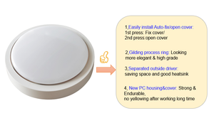 Nhà máy trực tiếp bán buôn Câu Đố phòng tắm, nhà bếp, 25 Wát d280mm auto-sửa chữa và mở Bìa <span class=keywords><strong>LED</strong></span> ánh sáng Trần - Product Image 5