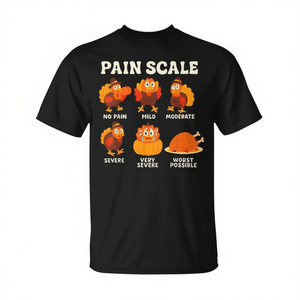 T-shirt de Thanksgiving pour infirmière traumatologue avec échelle de la douleur turque - Product Image 2
