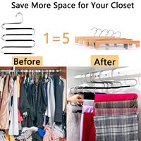 Senershuo Lot de 3 cintres en métal de type S, organisateur de vêtements à un seul niveau pour économiser de l'espace, pour pantalons, jeans, écharpes, serviettes