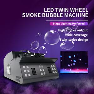 Máquina de Burbujas de Humo LED RGB 3 en 1 de 18 Piezas, 50-60Hz, Máquina de Burbujas Negra, Máquina de Humo y Neblina para Bodas - Product Image 2