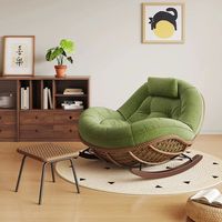 Fauteuil de salon moderne nordique en rotin tressé, design nid d'abeille en velours, canapé de sieste mobile pour salon, mobilier de maison, garantie 3 ans