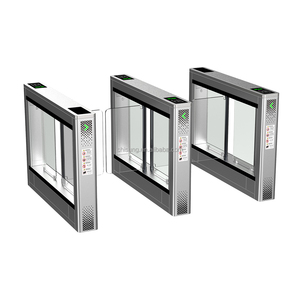Anti-pizzico cancello oscillante barriera di sicurezza in acciaio inox tornello RFID carta di controllo di accesso indicatore LED per la stazione della metropolitana - Product Image 1