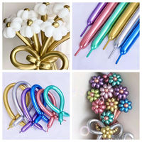 Décorations du Nouvel An 2026 260 Ballons longs en latex chromé à haute élasticité Magic Twist Globo pour la décoration de fête DIY