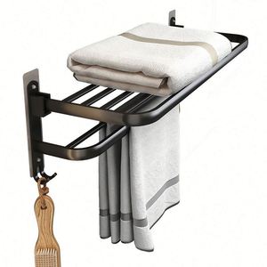 Toallero Plegable de Colores, Diseño Moderno, Soporte de Pared de Aluminio, Sin Perforaciones, Almacenamiento para Baño y Apartamento - Product Image 6