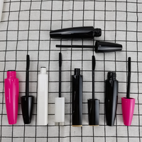 Imprimé logo Noir Rose mascara Épais Allongeant Maquillage 4D Fiber Mascara De Cils avec étiquette privée