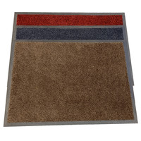Tapis d'entrée en nylon résistant à l'usure avec dos antidérapant en caoutchouc, attrape-poussière, absorbe l'humidité et se lave en machine