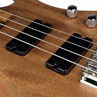 Deviser L-B5-N Headless 4-String HH Okoume Electric Bass Guitar with Roasted Maple Neck and Natural Finish Beginner-Friendly