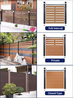 Oushe Forest Style Madera Plástico Compuesto Exterior Decorativo WPC Valla Panel