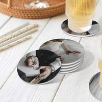 Sous-verres en céramique personnalisés avec impression UV, design de logo créatif, respectueux de l'environnement, fabrication directe en usine pour cadeaux promotionnels 100x100mm