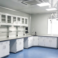 Table de laboratoire en acier à prix de gros avec plateau en résine époxy et armoire de rangement pour laboratoire de microbiologie
