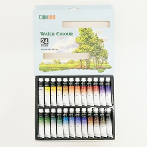 Juego de pintura de acuarela de 24 colores profesional lavable OEM en tubo para niños artista DIY uso en papel - Product Image 1