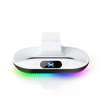Base de charge rapide en plastique de haute qualité avec lampe RGB et câble USB-C pour manette sans fil P5