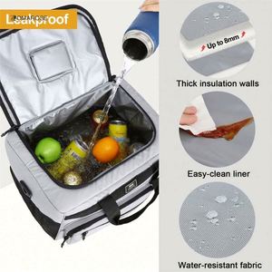 Camping Adult Lunch Bag Thermal Picnic Cooler Bag Insulated Dual Compartment Lunch Bag for Adults - Product Image 4