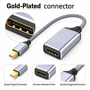 Adaptateur Mini DP vers DP Femelle 3OCM 8k60HZ pour Ordinateurs Portables MacBook, Convertisseur de Connexion Vidéo HD <span class=keywords><strong>TV</strong></span> - Product Image 6