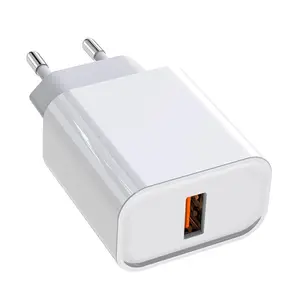 Hot Selling 18W Eu Plug Qc 3.0 Beste Kwaliteit Snel Opladen Draagbare Oem Muur Oplader Voor Mobiele Telefoon