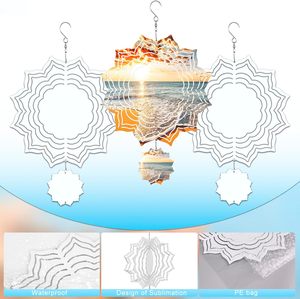 Molino de Viento de Aluminio de 10 Pulgadas para Sublimación, Molino de Viento Cinético 3D de Aluminio para Sublimación de 8 Pulgadas, Molino de Viento para Sublimación con Envío Gratuito - Product Image 4