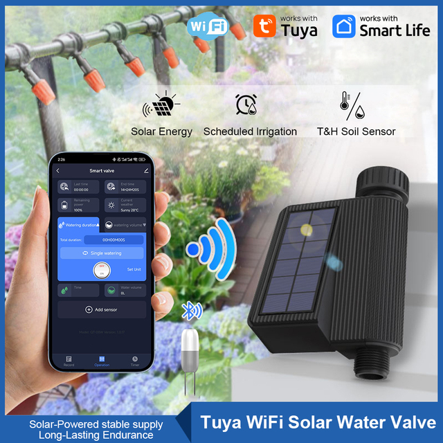 WiFi Automatic Outdoor Garden Greenhouse Irrigation Timer Smart Home Product-Efficient Remote Control Water Timers for Watering