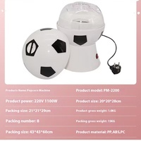 Máquina para hacer palomitas de maíz para niños, máquina para hacer palomitas de maíz, uso doméstico al por mayor, estilo de fútbol eléctrico automático personalizado