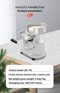 Máquina Manual Comercial para Prensar <span class=keywords><strong>Hamburguesas</strong></span> <span class=keywords><strong>de</strong></span> 150 mm, para Hacer <span class=keywords><strong>Hamburguesas</strong></span> <span class=keywords><strong>de</strong></span> Carne <span class=keywords><strong>de</strong></span> Res y Pollo - Product Image 6