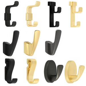 Zinc Alloy Wall Mounted Coat <b>Hooks</b> Rectangle Rust Resistant European Style Entryway Wardrobe Door <b>Hooks</b> Metal <b>Hooks</b> - Product Image 1