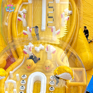 ลูกโป่ง PVC แบบเป่าลมรูปหมีสีเหลืองลูกโป่งใสทรงลูกบอลลูกบอลสำหรับบ้านและวัง - Product Image 4