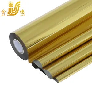 JINSUI genel metalik altın rengi sıcak damgalama folyo ruloları baskı deri plastik kağıt tekstil
