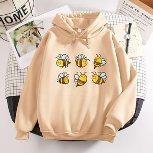 FOXA Cute <b>Bee</b> Hoodie Women's Fleece Sweatshirt Casual Graphic Pullover Animal Pattern Top - Product Image 4