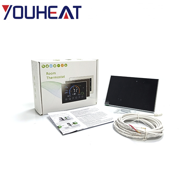 Black Wifi Touch Screen Thermostat Smart Electric Heating Temperature Control