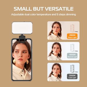 Mini lumière de selfie LED la <span class=keywords><strong>plus</strong></span> populaire pour <span class=keywords><strong>Tiktok</strong></span> Instagram Phone Fill Light avec trois couleurs à cinq niveaux d'éclairage photographique - Product Image 2