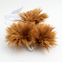 Plumes de coq rouges naturelles enfilées pour la fabrication de mouches de pêche, matériel de pêche, accessoires de costumes de carnaval