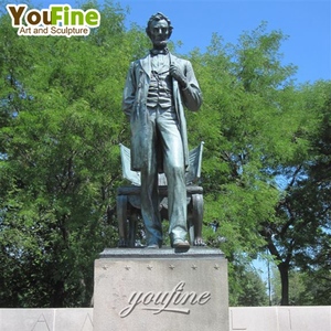 Statue commémorative personnalisée en bronze d'Abraham Lincoln, homme libéré agenouillé avec des menottes brisées, sculpture de monument pour place extérieure - Product Image 3