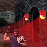 Alarma de Seguridad con Sensor de Movimiento Solar, Repelente de Plagas, Sirena Fuerte de 129dB con 6 Luces LED Estroboscópicas, Disuasor de Animales para Exteriores