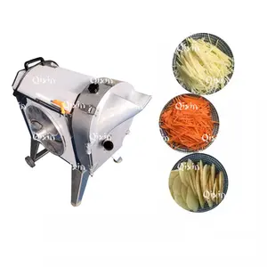 Automatic commercial vegetable slicing and cubes cutting machine / vegetable slicer and strips cutter for sale